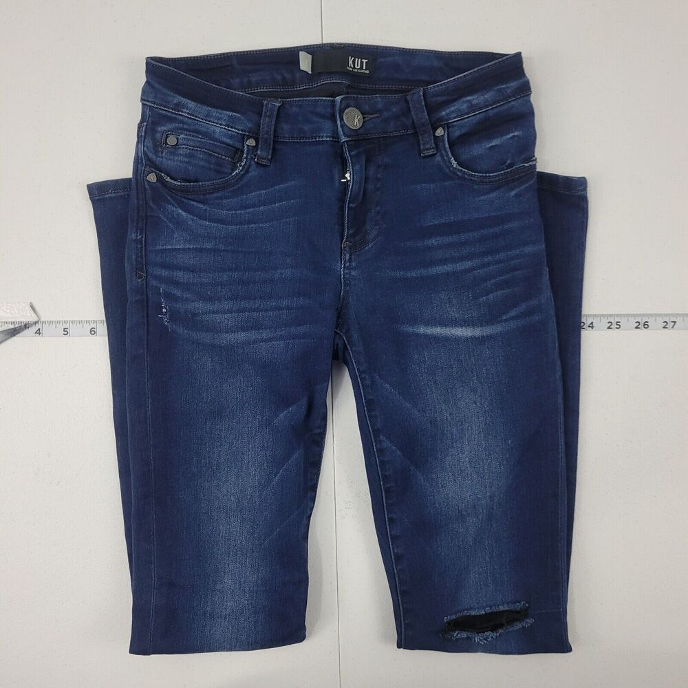 Kut From the Kloth MIA toothpick skinny jeans 2 blue 2782 denim womens 27x31